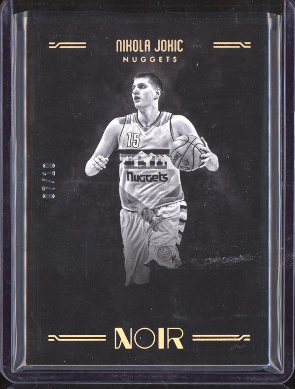 Nikola Jokic 2016-17 Panini Noir 60 Gold Black and White 7/10