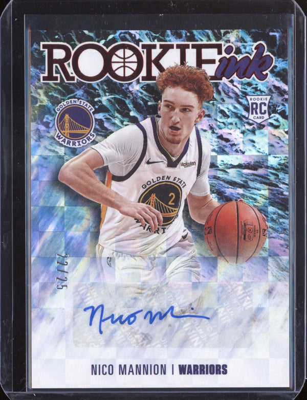 Nico Mannion 2020-21 Panini Hoops Red Rookie Ink RC 22/25