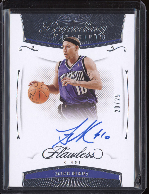 Mike Bibby 2020/21 Panini Flawless Legendary Scripts RC 20/25