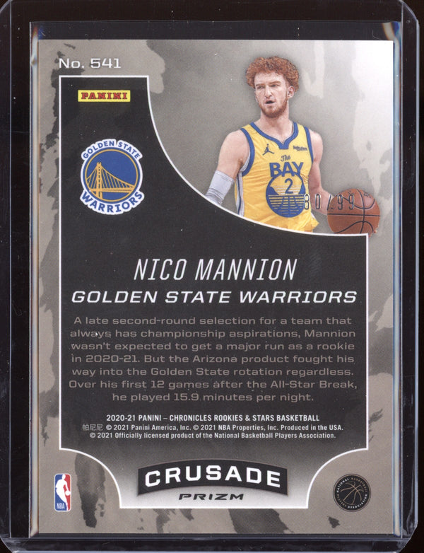 Nico Mannion 2020-21 Panini Chronicles Rookies & Stars Crusade Blue RC