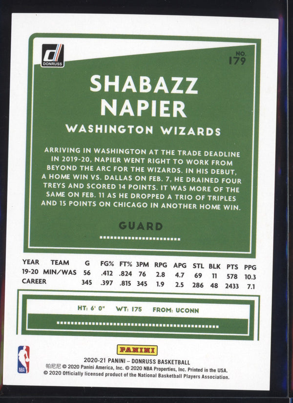 Shabazz Napier 2020/21 Panini Donruss Choice Red  05/99