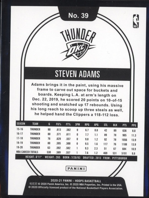 Steven Adams 2020-21 Panini Prizm 39 Silver 151/199