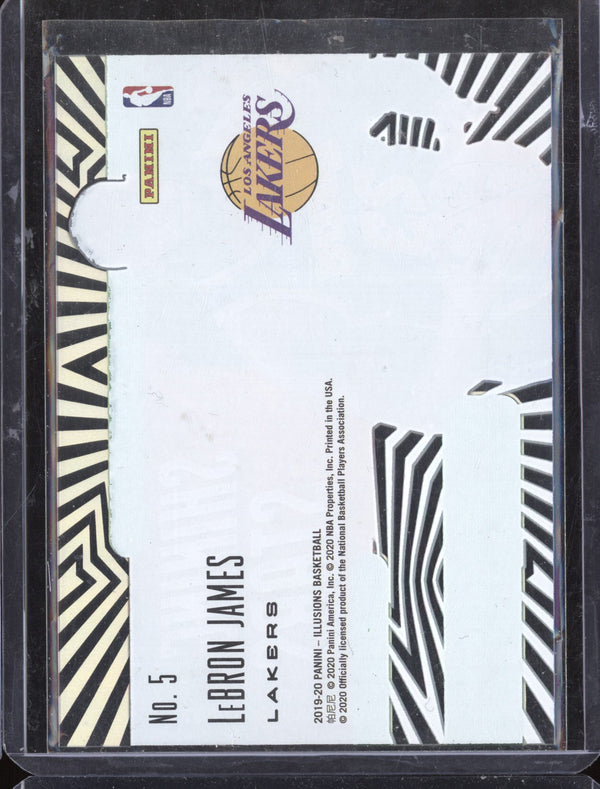 LeBron James 2019-20 Panini Illusions 5 Shining Stars