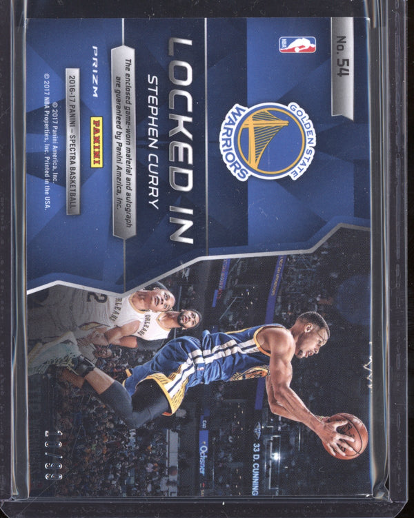 Stephen Curry 2016/17 Panini Spectra Locked In Auto Neon Blue 10/99