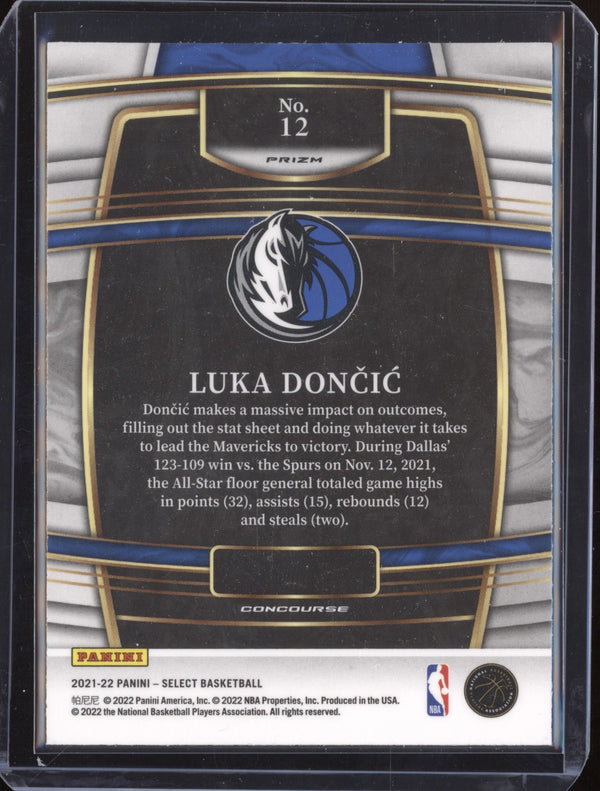 Luka Doncic 2021-22 Panini Select 12 Concourse Scope