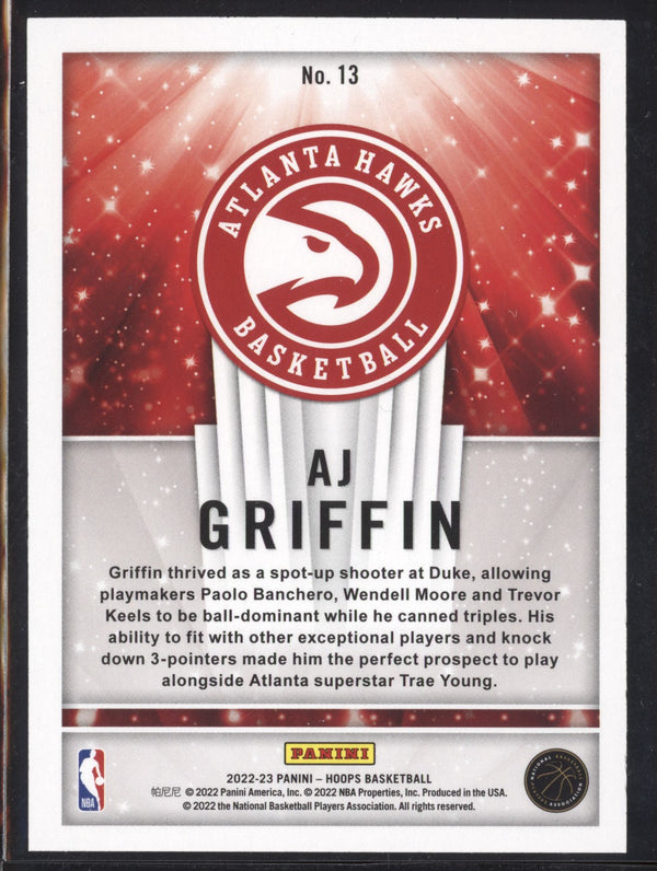 AJ Griffin 2022-23 Panini Hoops 13 Now Playing RC