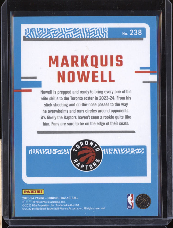 Markquis Nowell 2023-24 Panini Donruss 238 Holo Red Laser RC