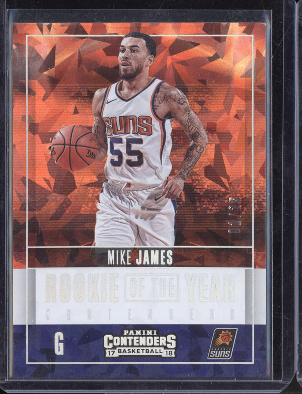 Mike James 2017/18 Panini Contenders Rookie of the Year Contenders Cracked Ice 1/25