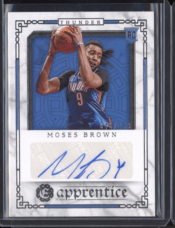 Moses Brown 2020/21 Panini Chronicles Apprentice Auto RC 46/199