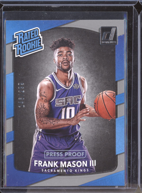 Frank Mason III 2017-18 Panini Donruss 167 Press Proof Silver RC 146/299