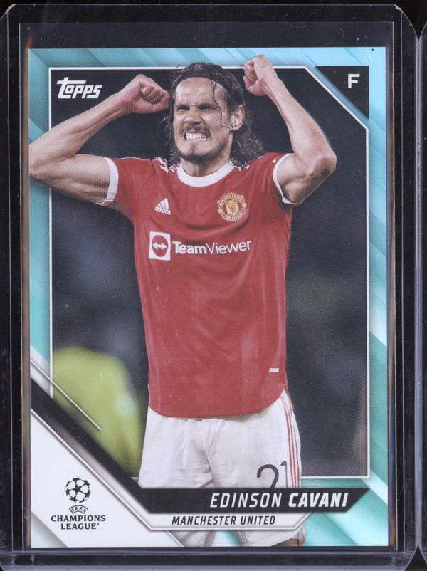 Edinson Cavani 2021/22 Topps UEFA Champions League Aqua 132/299