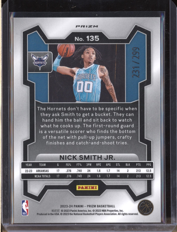 Nick Smith Jr 2023-24 Panini Prizm 135 Red RC 231/299