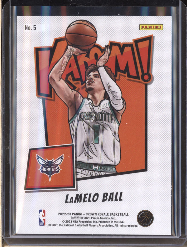 LaMelo Ball 2022-23 Panini Crown Royale 5 Kaboom