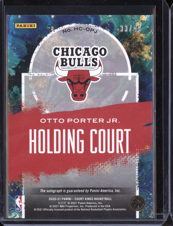 Otto Porter Jr 2020-21 Panini Court Kings Holding Court Signatures Ruby 33/49