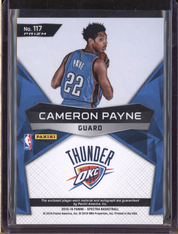 Cameron Payne 2015-16 Panini Spectra 117 Rookie Jersey Autographs Prizms  RC