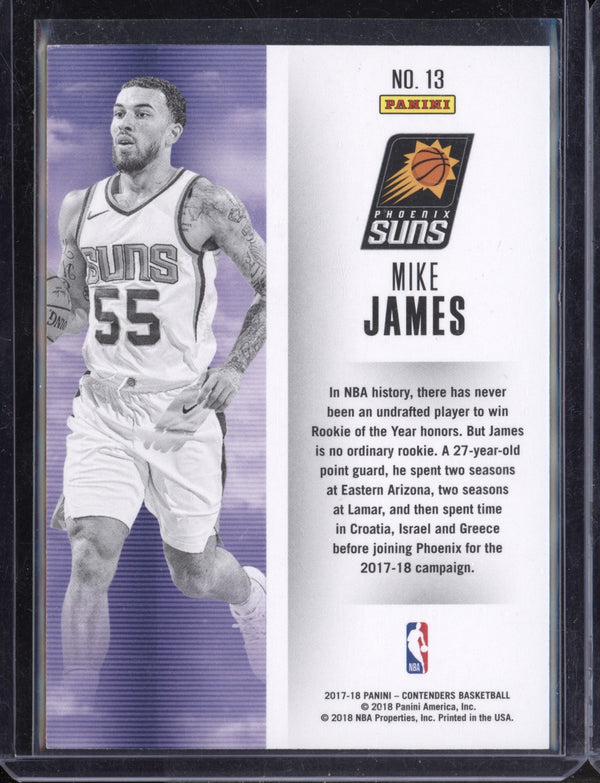 Mike James 2017/18 Panini Contenders Rookie of the Year Contenders Cracked Ice 1/25