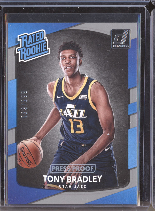 Tony Bradley 2017-18 Panini Donruss 173 Press Proof Silver RC 23/299