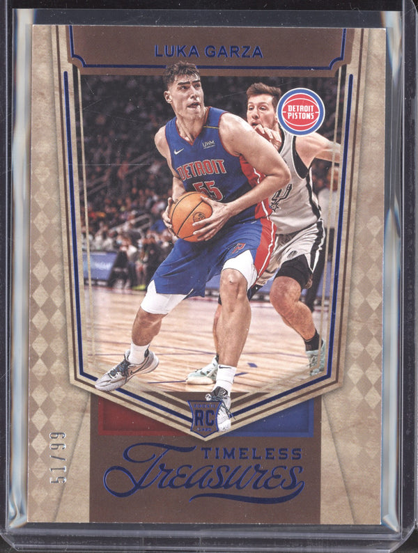 Luka Garza 2021-22 Panini Chronicles 464 Timeless Treasures Blue RC 51/99