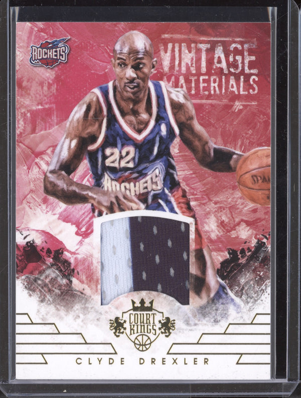 Clyde Drexler 2015-16 Panini Court Kings 2 Vintage Materials 74/199