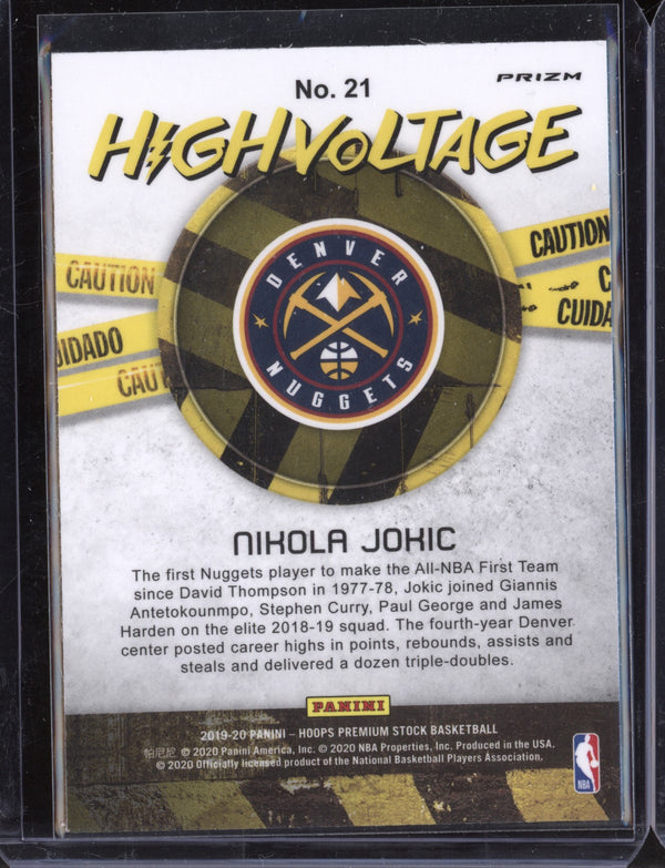 Nikola Jokic 2019-20 Panini Hoops Premium Stock High Voltage Flash