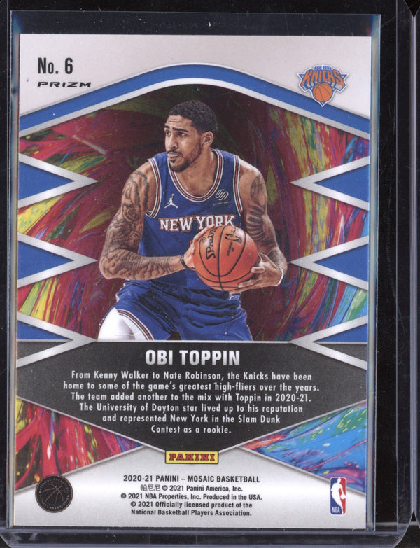 Obi Toppin 2020-21 Panini Mosaic Introductions RC