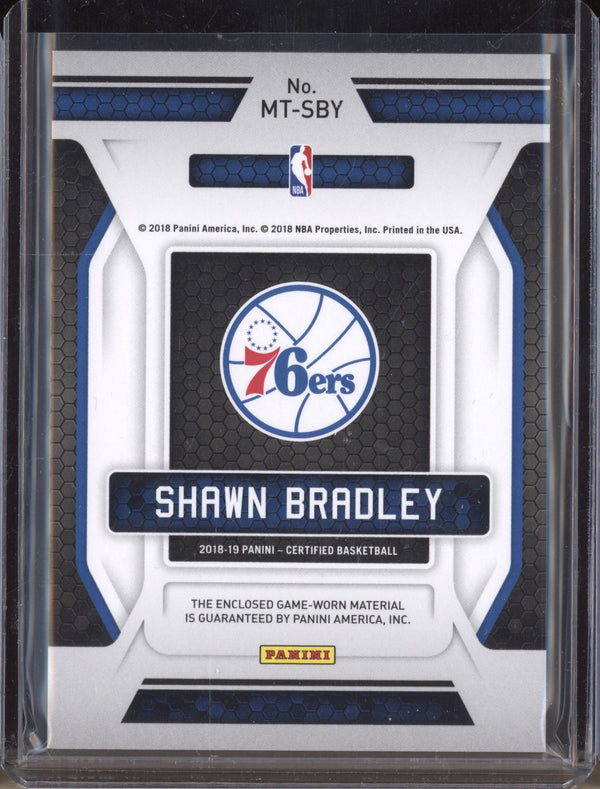 Shawn Bradley 2018-19 Panini Totally Certified Materials Green Jersey Patch 4/5