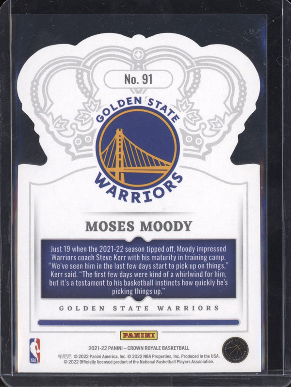 Moses Moody 2021/22 Panini Crown Royale RC