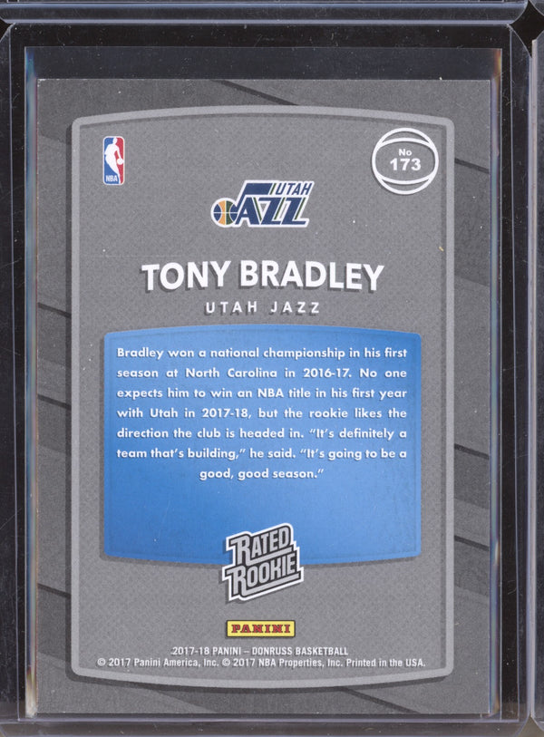 Tony Bradley 2017-18 Panini Donruss 173 Press Proof Silver RC 23/299