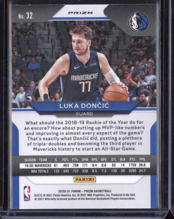 Luka Doncic 2020-21 Panini Prizm Blue Wave RC