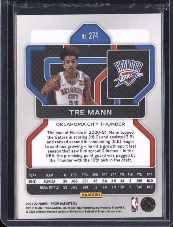 Tre Mann 2021-22 Panini Prizm RC