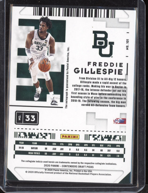 Freddie Gillespie 2020/21 Panini Contenders Draft Picks Prospect Ticket Auto RC