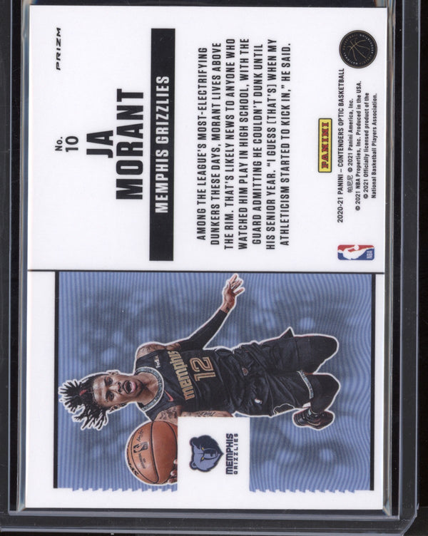 Ja Morant 2020-21 Panini Contenders Optic Suite Shots Red Cracked Ice