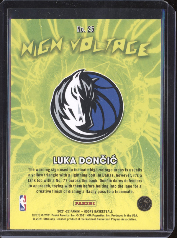 Luka Doncic 2021-22 Panini Hoops 25 High Voltage