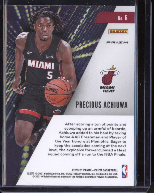 Precious Achiuwa 2020/21 Panini Prizm Instant Impact Silver RC