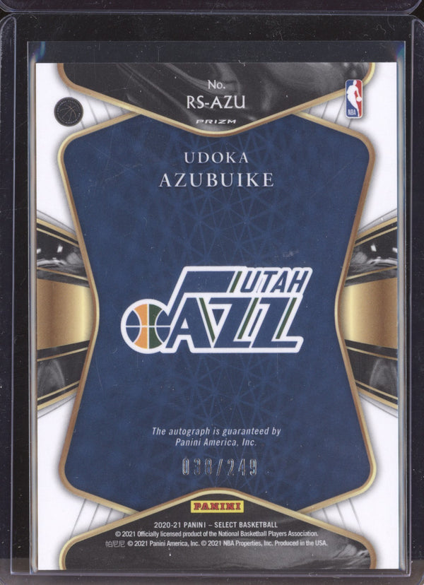 Udoka Azubuike 2020-21 Panini Select RS-AZU Rookie Signatures RC 38/249