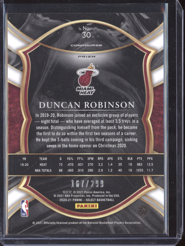 Duncan Robinson 2020-21 Panini Select 30 Concourse Light Blue 167/299