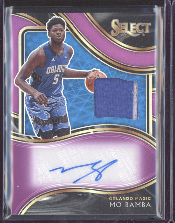 Mo Bamba 2020-21 Panini Select AM-MBB Autographed Memorabilia Purple 17/99