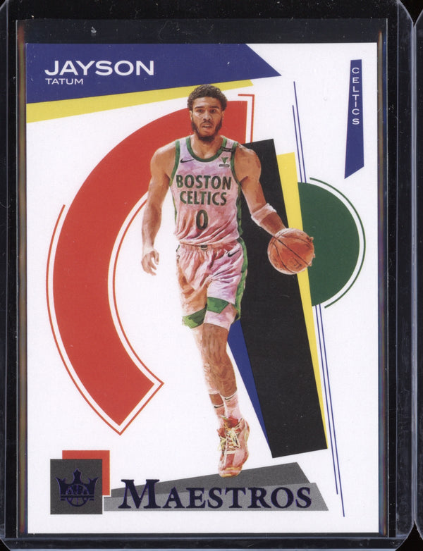 Jayson Tatum 2020-21 Panini Court Kings Maestros Violet 01/49