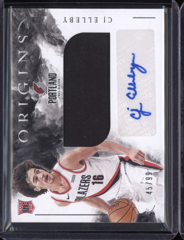 CJ Elleby 2020-21 Panini Origins Rookie Jersey Autographs RC 45/99