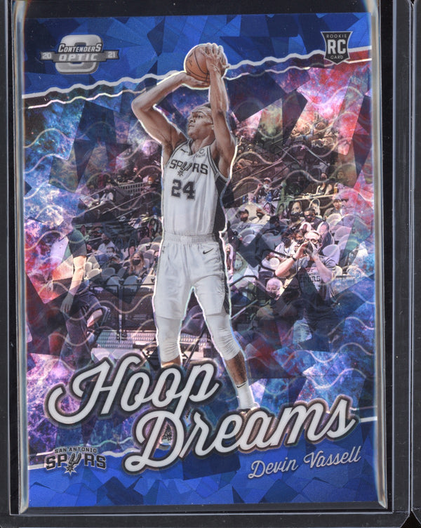 Devin Vassell 2020-21 Panini Contenders Optic Hoop Dreams Blue Cracked Ice