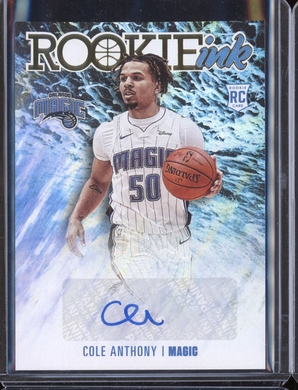 Cole Anthony 2020/21 Panini Hoops Rookie Ink RC