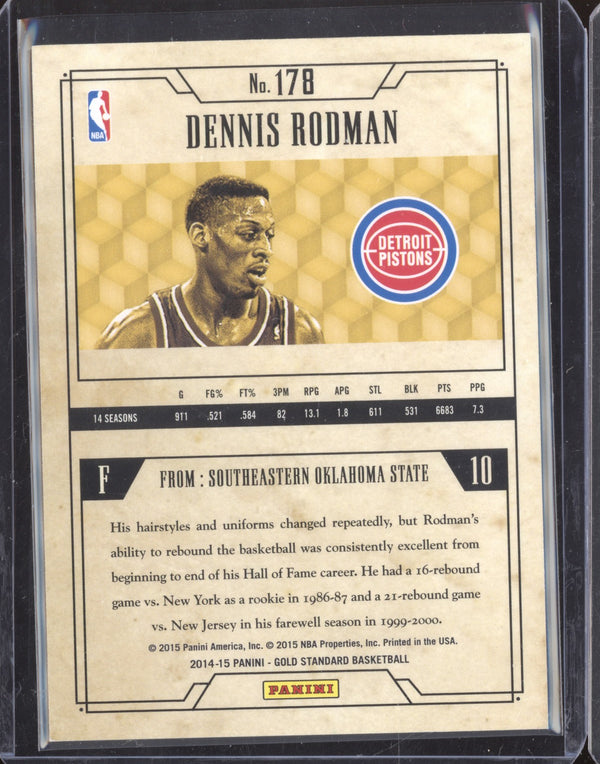 Dennis Rodman 2014-15 Panini Gold Standard 178 Gold 13/79