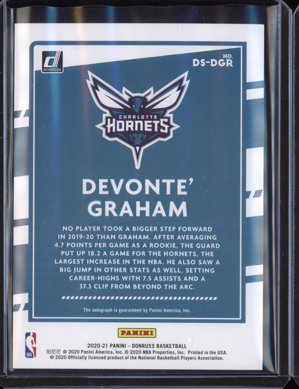 Devonte' Graham 2020/21 Panini Donruss Choice Dominators Signature 24/49