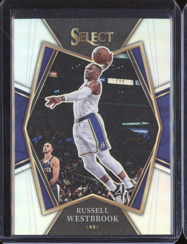 Russell Westbrook 2021-22 Panini Select 189 Premier Level Silver