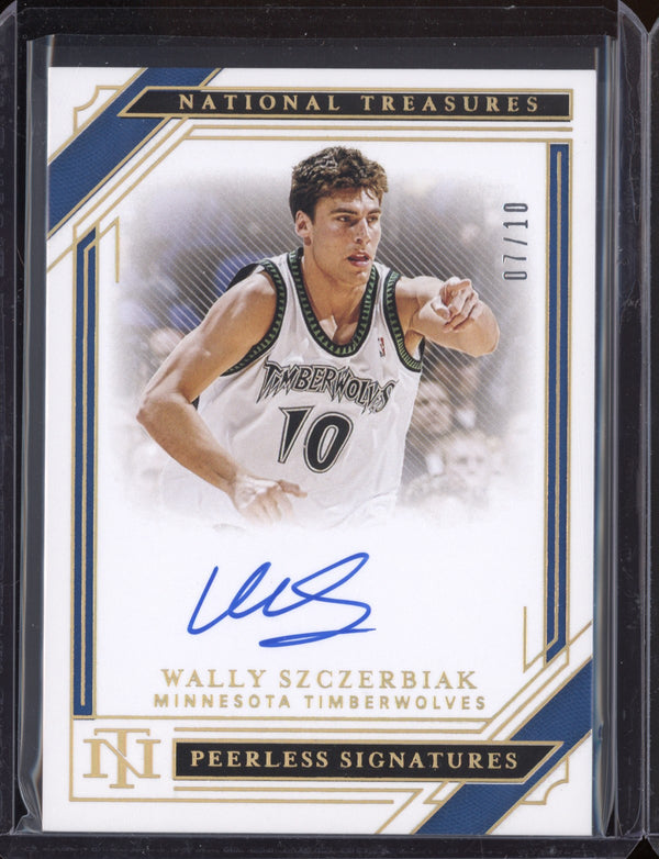 Wally Szczerbiak 2020-21 Panini National Treasures Peerless Signature Gold 07/10