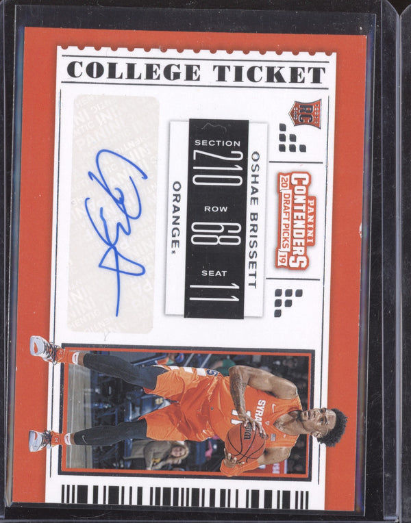 Oshae Brissett 2019-20 Panini Contenders Draft Picks 114 College Ticket Auto RC