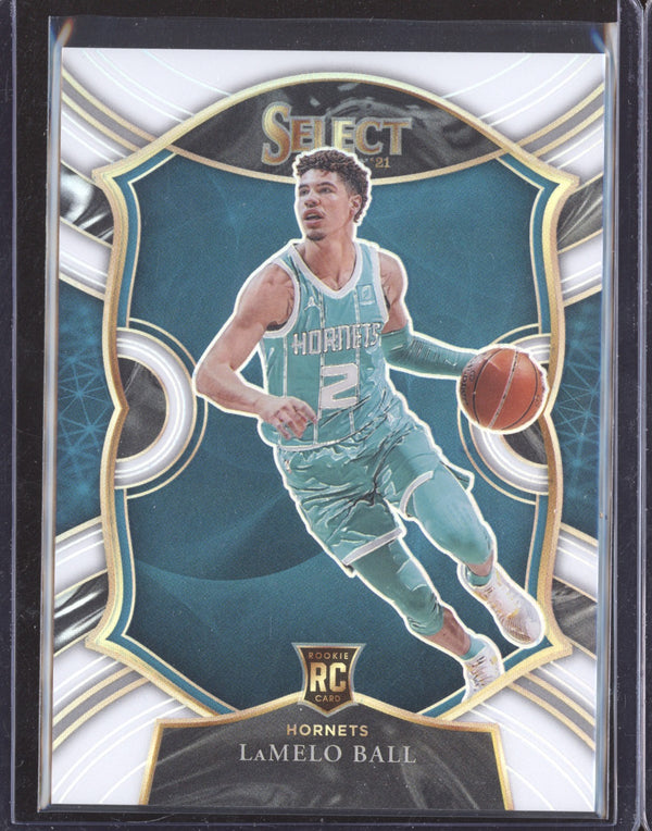 LaMelo Ball 2020-21 Panini Select 63 Concourse White RC 99/149