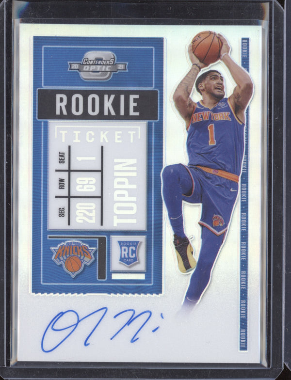 Obi Toppin 2020-21 Panini Contenders Optic 118 Rookie Ticket Auto Variation RC