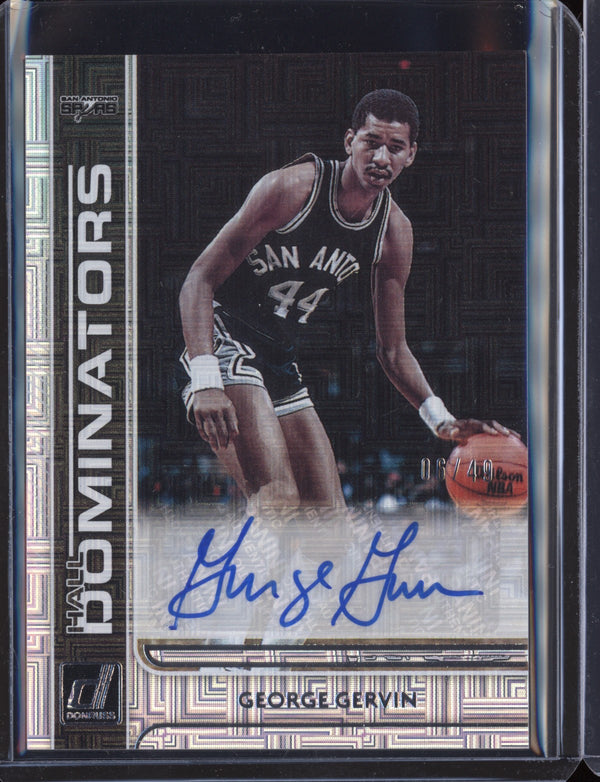 George Gervin 2020/21 Panini Donruss Choice Hall Dominators Signature 6/49