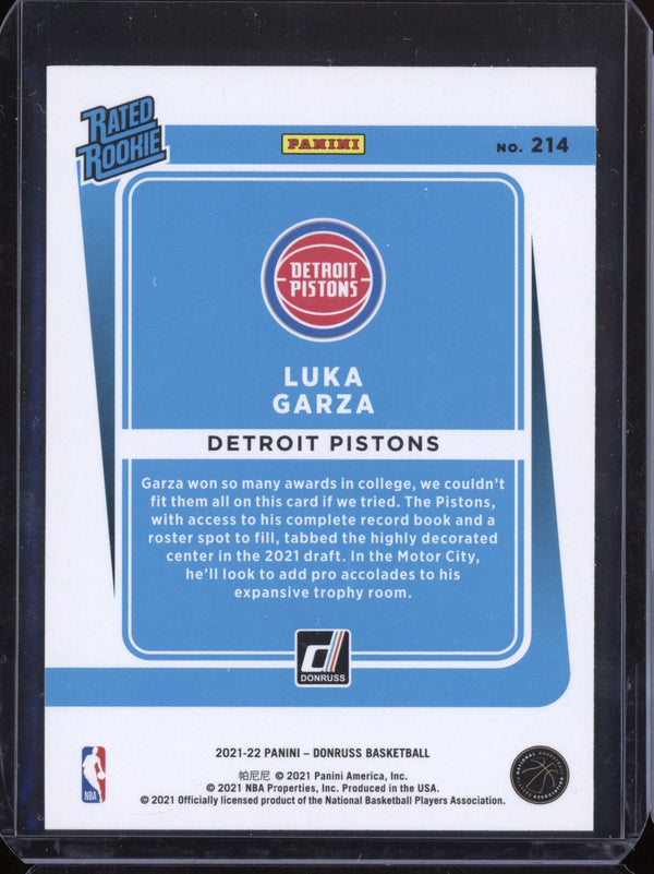 Luka Garza 2021/22 Panini Donruss Choice Rated Rookie RC